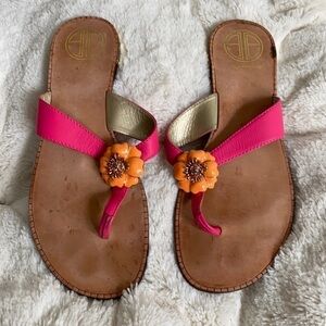 Lilly Pulitzer - Pink Leather Sandal, Size 9​​​​​​​​​​​